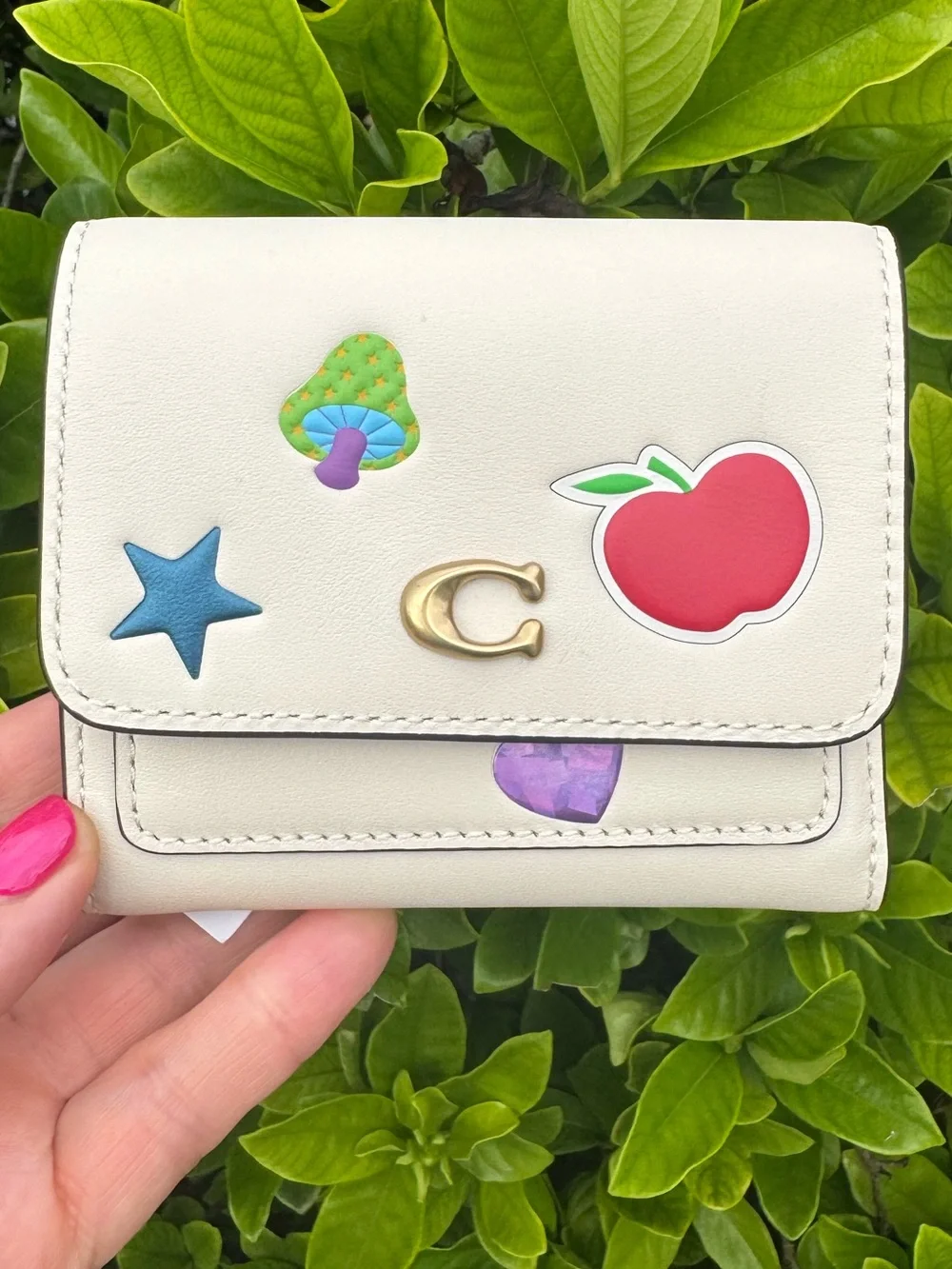 Coach Mila Small Flap Wallet With Sticker Print